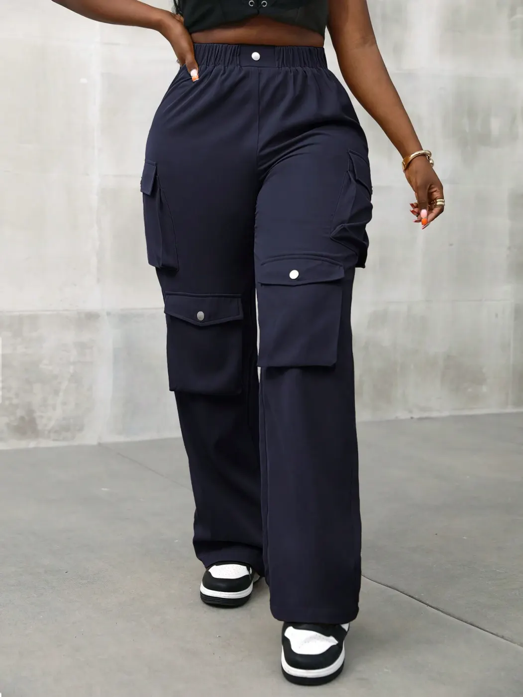 Pantalones cargo Slaydiva verano mujer amarillos