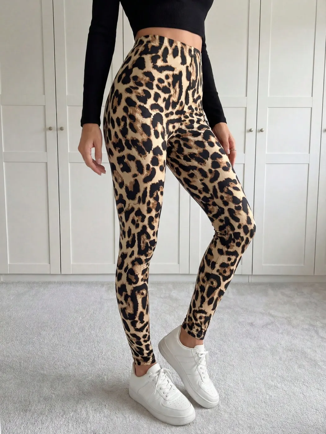 Leggings Easowa talle alto estampado leopardo
