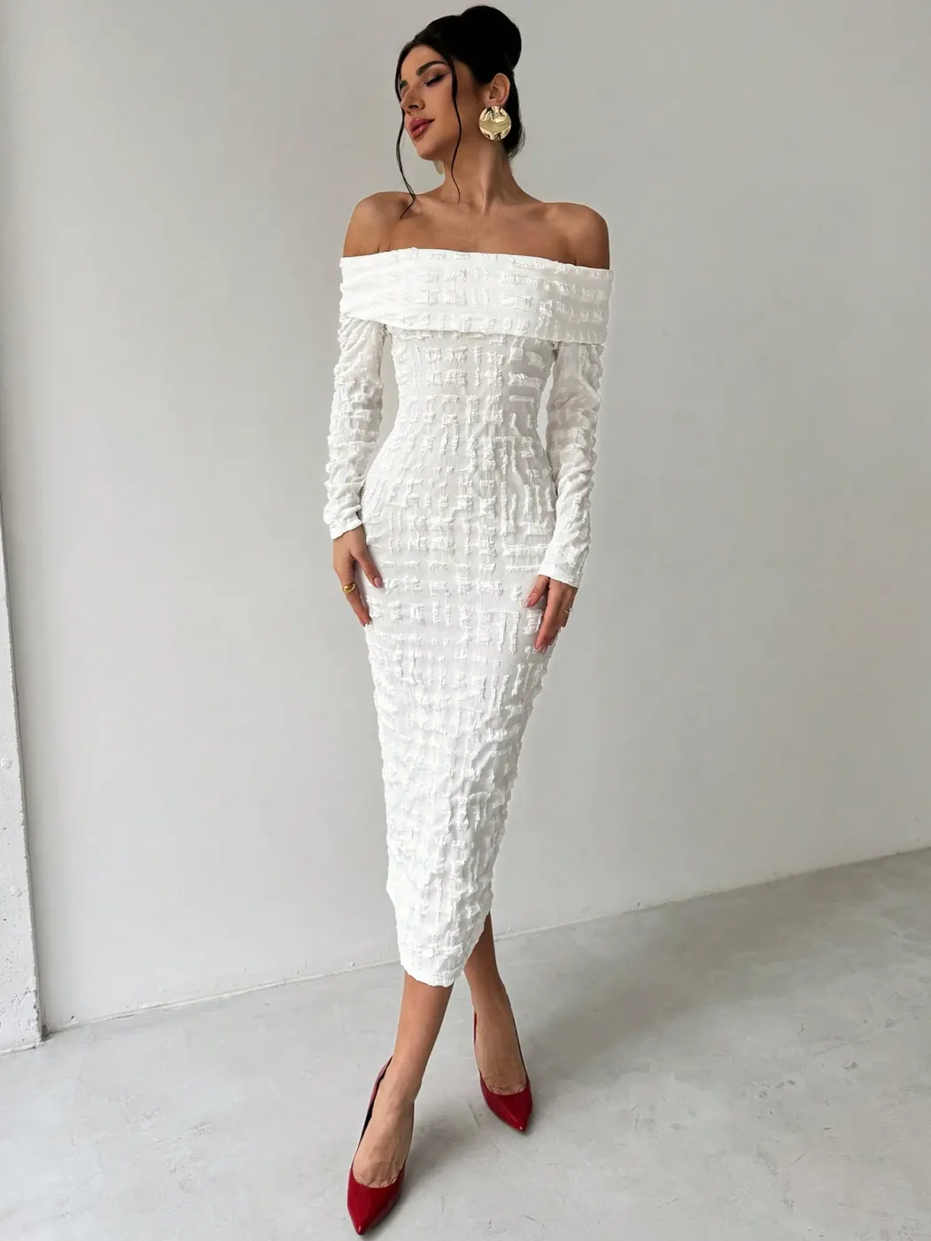 Vestido Midi Elegante Firerie de Fiesta para Mujer