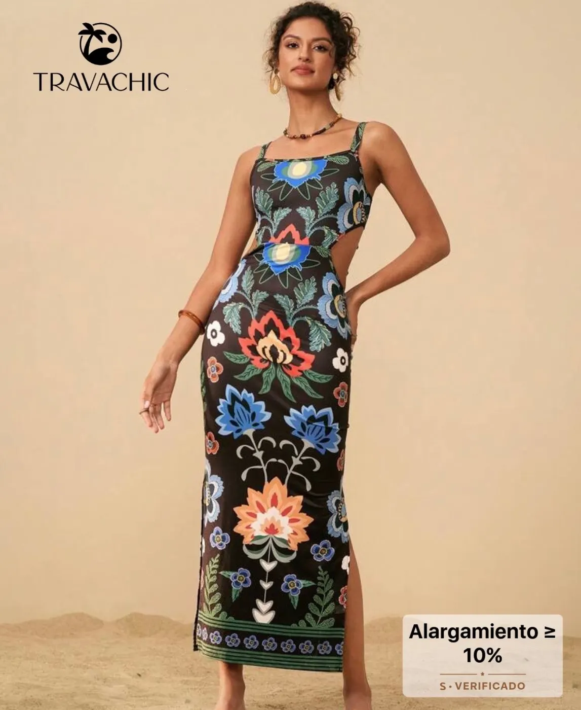 Vestido de tirantes con estampado
