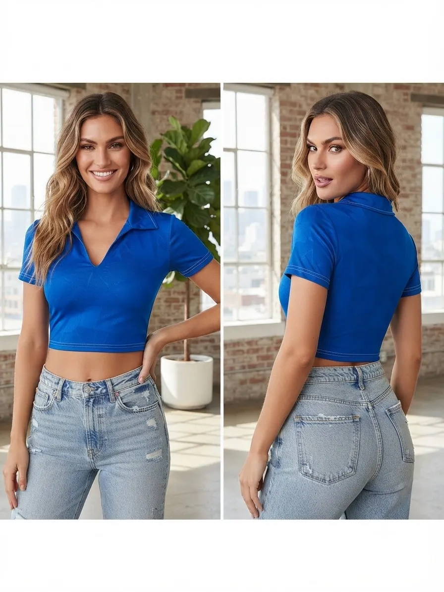 Blusa cuello en V
